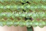 CRB2638 15.5 inches 3*4mm faceted rondelle peridot gemstone beads