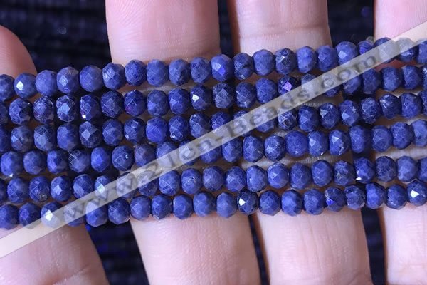 CRB2645 15.5 inches 3*4mm faceted rondelle sapphire gemstone beads
