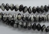 CRB29 15.5 inches 5*8mm rondelle black water jasper beads