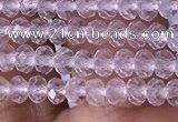 CRB3100 15.5 inches 2*3mm faceted rondelle tiny white crystal beads