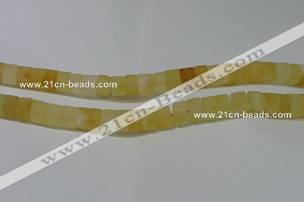 CRB312 15.5 inches 8*12mm tyre matte citrine gemstone beads wholesale