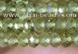 CRB3156 15.5 inches 2.5*4mm faceted rondelle tiny peridot beads