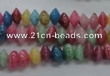 CRB32 15.5 inches 5*8mm rondelle dyed white jade gemstone beads