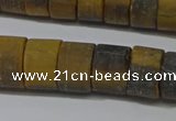 CRB326 15.5 inches 8*12mm tyre matte yellow tiger eye beads