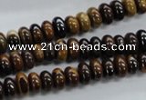 CRB34 15.5 inches 5*8mm rondelle iron zebra jasper beads