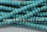 CRB36 15.5 inches 3*4mm rondelle synthetic turquoise beads