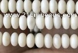 CRB4010 15.5 inches 2.5*4.5mm rondelle white fossil jasper beads