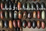 CRB4013 15.5 inches 2.5*4.5mm rondelle picasso jasper beads wholesale