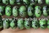 CRB4042 15.5 inches 4*6mm rondelle imitation ruby zoisite beads