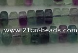 CRB406 15.5 inches 5*8mm rondelle fluorite gemstone beads