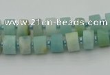 CRB468 15.5 inche 5*8mm tyre matte amazonite gemstone beads