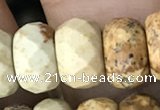 CRB5159 15.5 inches 5*8mm faceted rondelle picture jasper beads