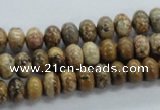 CRB53 15.5 inches 5*8mm rondelle picture jasper gemstone beads