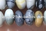CRB5340 15.5 inches 5*8mm rondelle picasso jasper beads