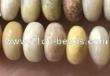 CRB5355 15.5 inches 5*8mm rondelle fossil coral beads wholesale