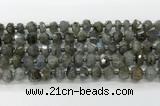 CRB5652 15.5 inches 5*8mm-6*10mm faceted rondelle labradorite beads wholesale