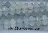 CRB5742 15 inches 2*3mm faceted aquamarine beads