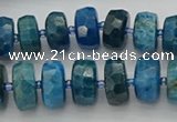 CRB591 15.5 inches 8*14mm faceted rondelle apatite beads