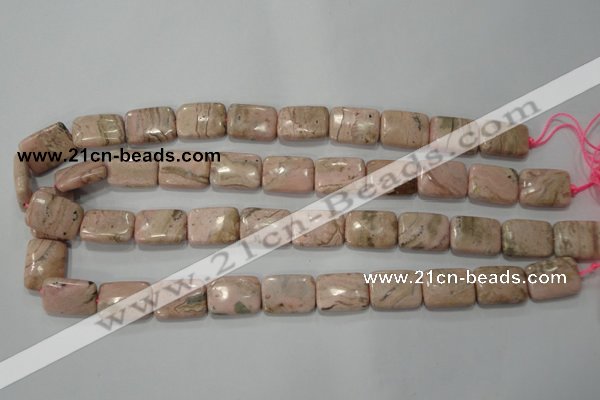 CRC305 15.5 inches 13*18mm rectangle Peru rhodochrosite beads