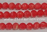 CRC512 15.5 inches 8mm faceted round synthetic rhodochrosite beads