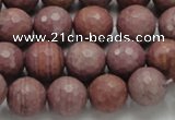 CRC60 15.5 inches 12mm faceted round rhodochrosite gemstone beads