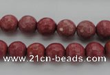 CRC803 15.5 inches 10mm faceted round Brazilian rhodochrosite beads