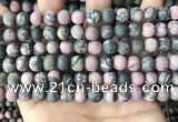 CRD32 15.5 inches 8mm round matte rhodonite beads wholesale