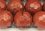 CRE362 15 inches 10mm faceted round red jasper beads wholesale