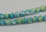 CRF101 15.5 inches 6mm round dyed rain flower stone beads wholesale