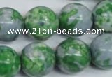CRF157 15.5 inches 18mm round dyed rain flower stone beads wholesale