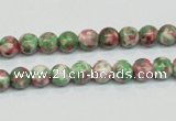 CRF22 15.5 inches 6mm round dyed rain flower stone beads wholesale