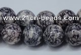 CRF286 15.5 inches 16mm round dyed rain flower stone beads