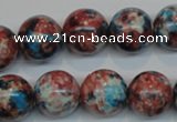 CRF38 15.5 inches 16mm round dyed rain flower stone beads wholesale