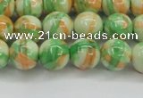 CRF419 15.5 inches 10mm round dyed rain flower stone beads wholesale