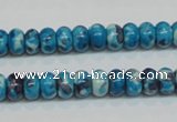 CRF67 15.5 inches 5*8mm rondelle dyed rain flower stone beads wholesale