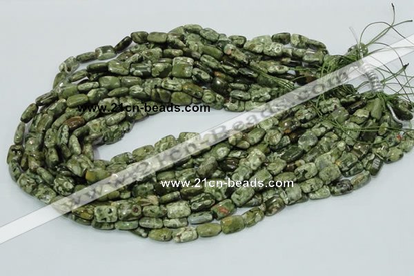 CRH23 15.5 inches 8*12mm rectangle rhyolite beads wholesale