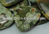 CRH34 15.5 inches 30*30mm triangle rhyolite beads wholesale