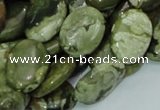 CRH45 15.5 inches 14*18mm oval rhyolite beads wholesale