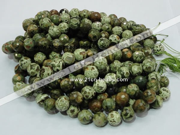 CRH60 15.5 inches 18mm faceted round rhyolite beads wholesale