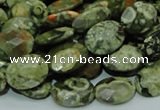 CRH90 15.5 inches 14*18mm faceted oval rhyolite beads wholesale