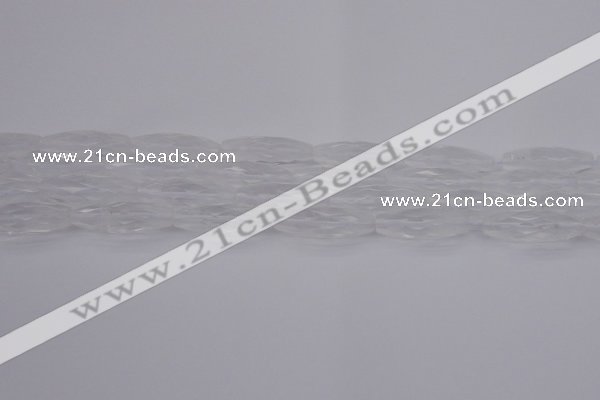 CRI01 15.5 inches 10*30mm faceted rice white crystal beads wholesale