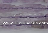 CRI04 15.5 inches 10*30mm faceted rice amethyst beads wholesale