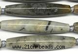 CRI170 15 inches 9*45mm rice ocean agate gemstone beads