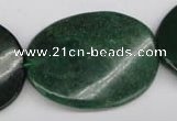 CRJ328 15.5 inches 30*40mm twisted oval African prase jasper beads