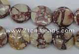 CRM02 15.5 inches 15mm coin red mud jasper gemstone beads wholesale