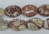 CRM05 15.5 inches 13*18mm oval red mud jasper gemstone beads wholesale