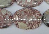 CRM06 15.5 inches 22*30mm oval red mud jasper gemstone beads wholesale