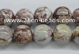 CRM16 15.5 inches 14mm round red mud jasper beads wholesale
