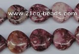 CRM52 15.5 inches 15*15mm heart dyed red mud jasper wholesale
