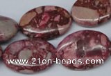 CRM54 15.5 inches 18*25mm oval dyed red mud jasper wholesale